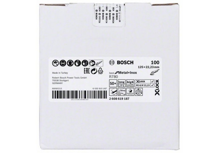 XLock Disque Fibre BfMetal+Inox 125 G100 - 2608619187 - Bosch