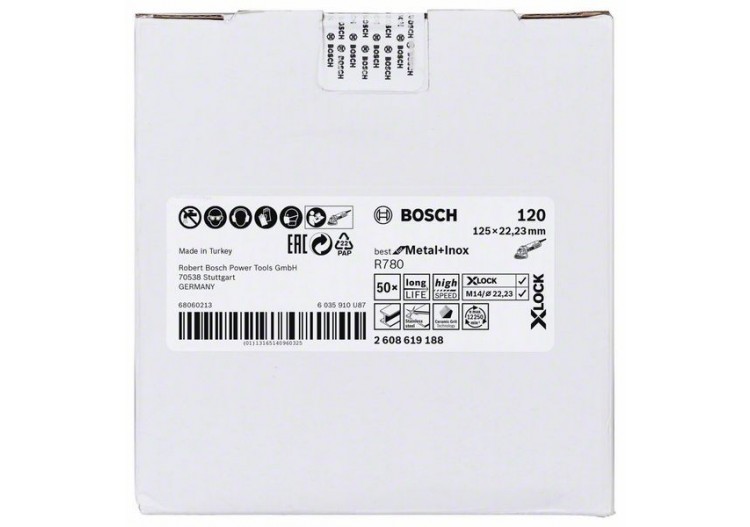 XLock Disque Fibre BfMetal+Inox 125 G120 - 2608619188 - Bosch