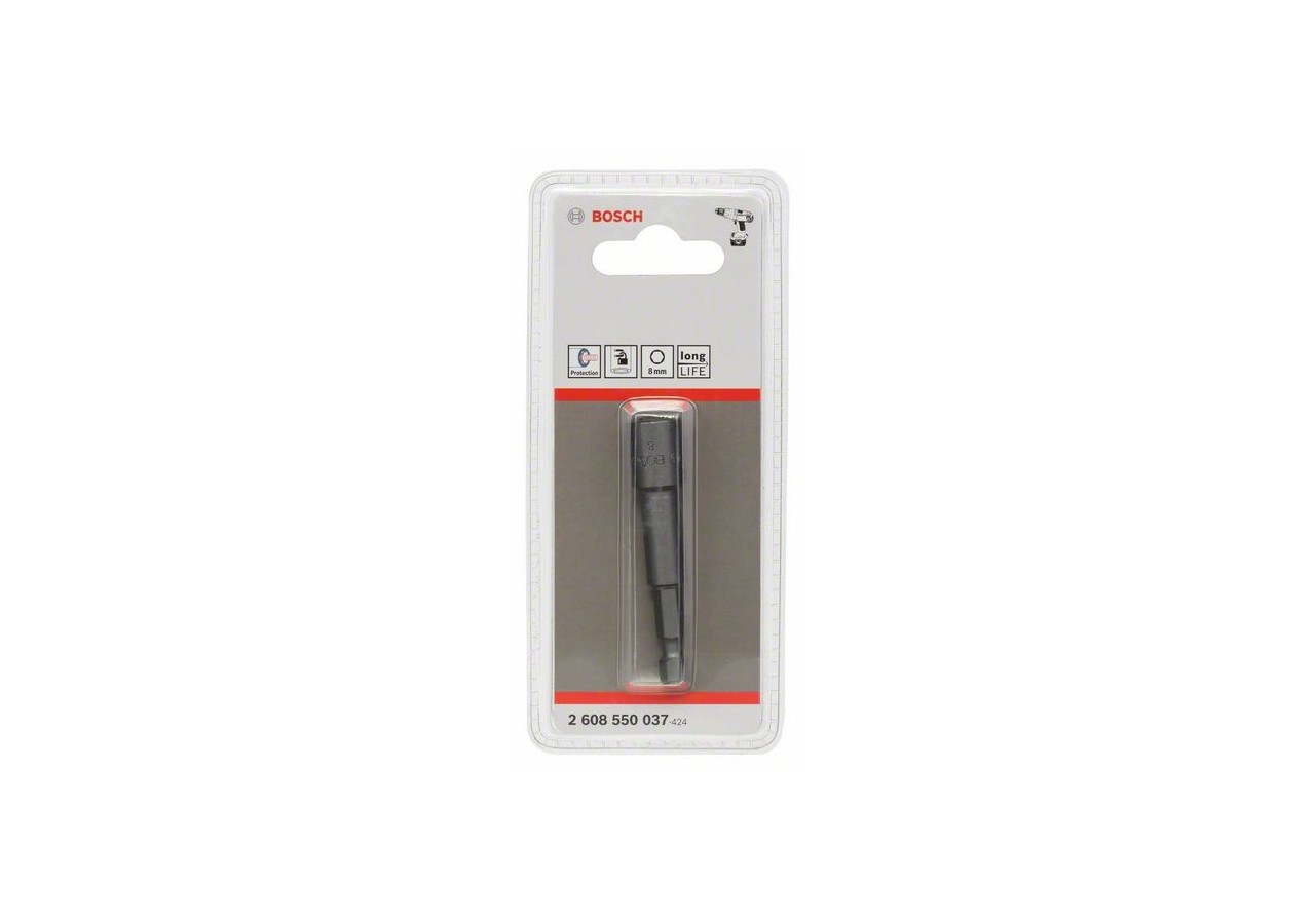 DOUILLE 6 PANS 1/4 8MM - 2608550037 - Bosch