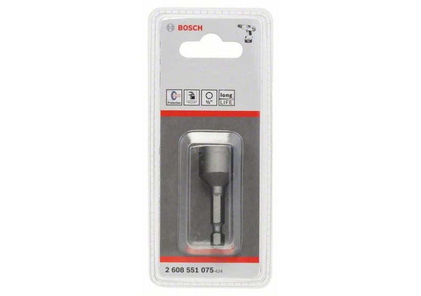 Douilles 50 mm x 1/2" Douilles avec aimant permanent - 2608551075 - Bosch Douilles 50 mm x 1/2" Douilles avec aimant permanent - 2608551075 - Bosch