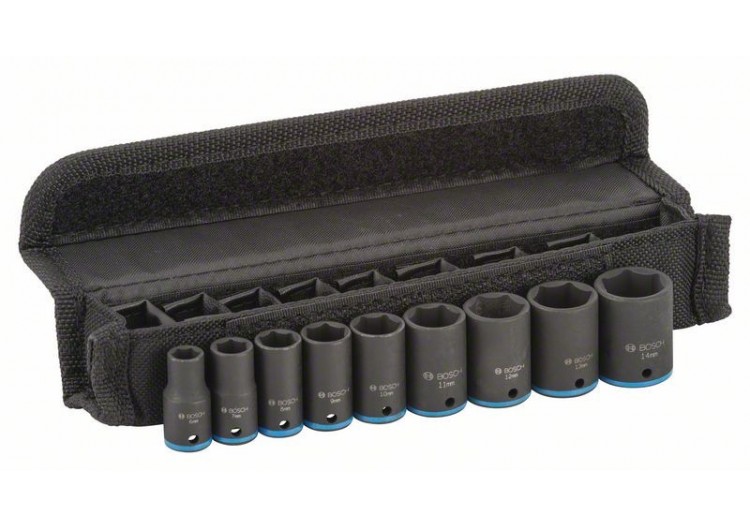 SET 9 DOUILLES 1/4" 25MM - 2608551096 - Bosch