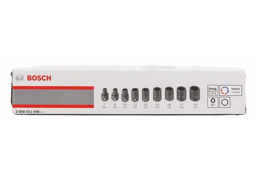 Kit de 9 douilles adaptables Impact Control pour vis à tête hexagonale - 2608551098 - Bosch Kit de 9 douilles adaptables Impact Control pour vis à tête hexagonale - 2608551098 - Bosch