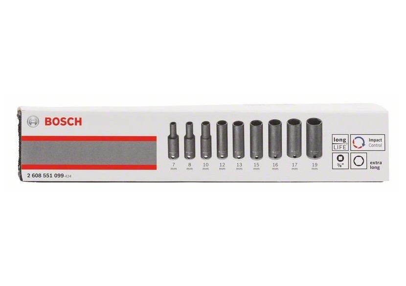SET 9 DOUILLES 3/8" 62MM - 2608551099 - Bosch SET 9 DOUILLES 3/8" 62MM - 2608551099 - Bosch