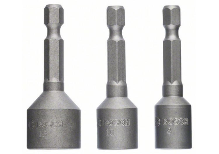 Douilles, set de 3 pièces 50 mm  8, 10, 13 mm Douilles, set de 3 pièces - 2608551078 - Bosch