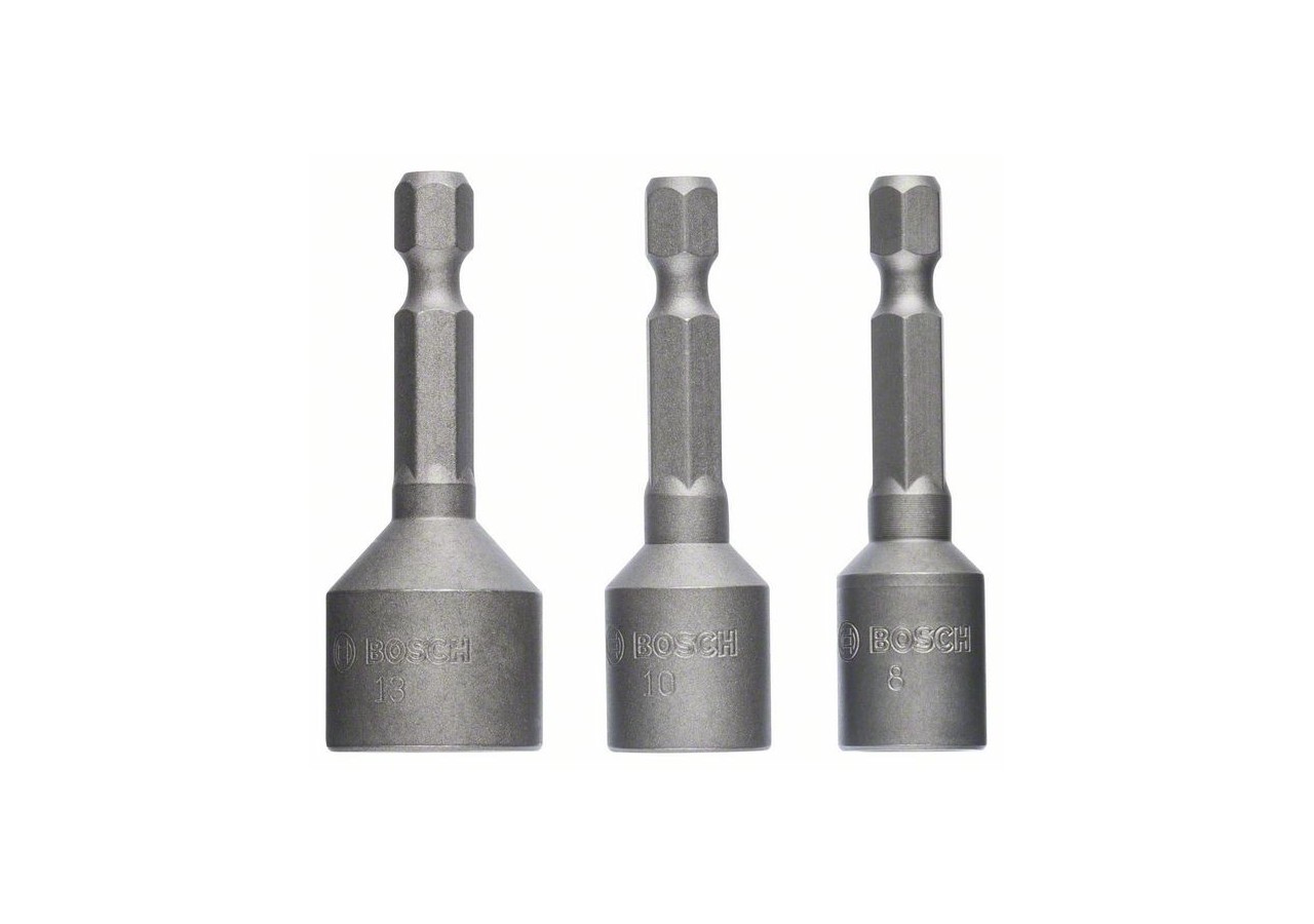 Douilles, set de 3 pièces 50 mm  8, 10, 13 mm Douilles, set de 3 pièces - 2608551078 - Bosch