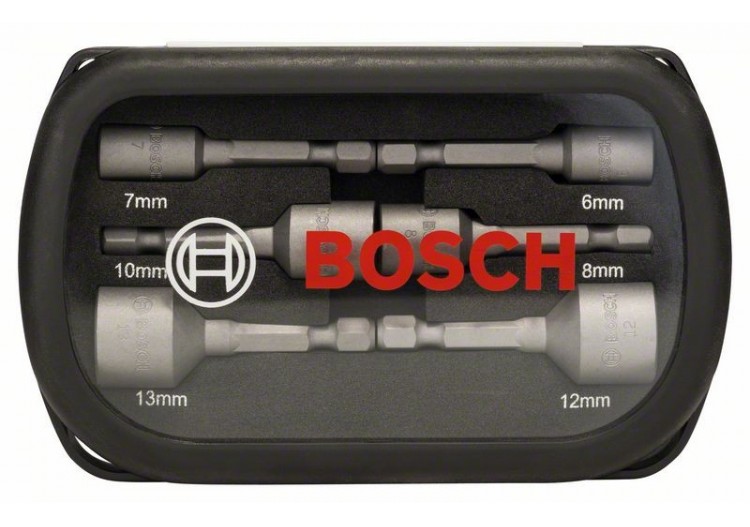 Douilles, set de 6 pièces 50 mm 6, 7, 8, 10, 12, 13 mm Douilles, set de 6 pièces - 2608551079 - Bosch
