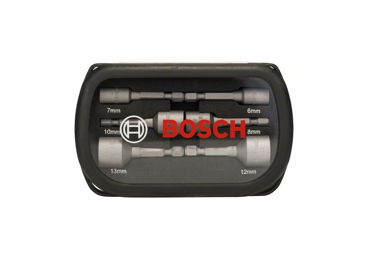 Douilles, set de 6 pièces 50 mm 6, 7, 8, 10, 12, 13 mm Douilles, set de 6 pièces - 2608551079 - Bosch