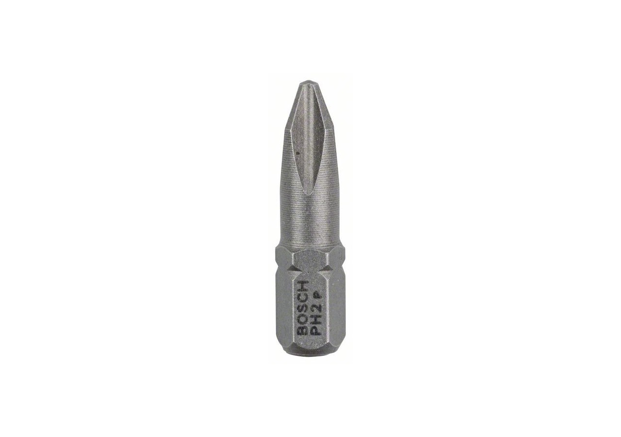 100 Embout de vissage qualité extra-dure PH2 emmanchement hexagonal 25mm - 2607001514 - Bosch