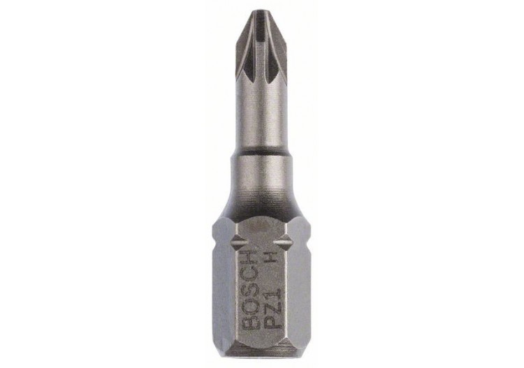 10 Embouts de vissage qualité extra-dure PZ1 emmanchement hexagonal 25mm - 2607001555 - Bosch