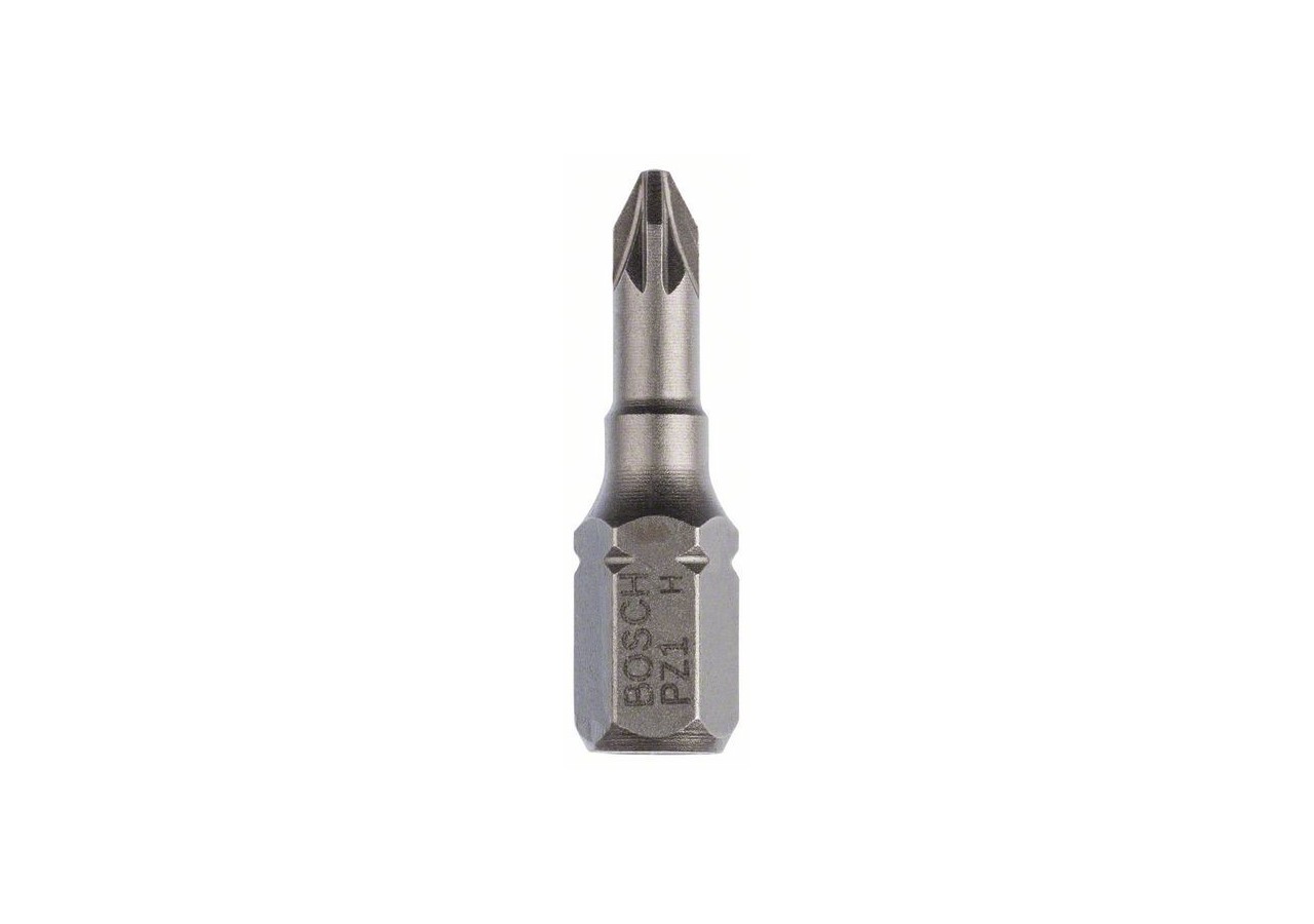 10 Embouts de vissage qualité extra-dure PZ1 emmanchement hexagonal 25mm - 2607001555 - Bosch