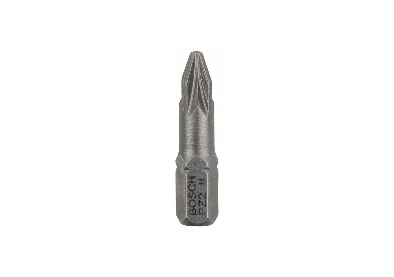 10 Embouts de vissage qualité extra-dure PZ2 emmanchement hexagonal 25mm - 2607001559 - Bosch