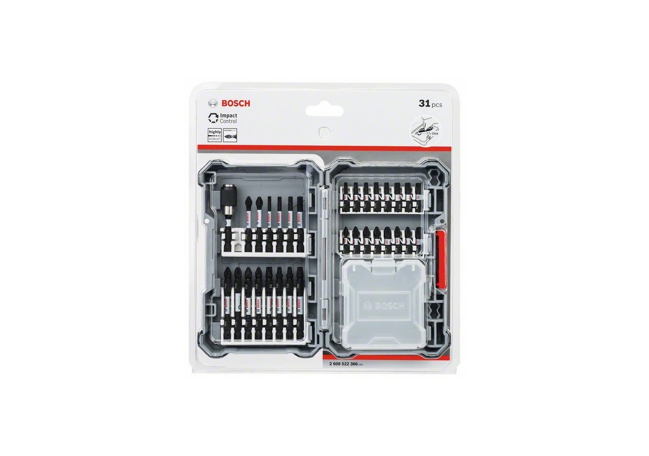Embouts de vissage Impact Control, set de 31 pièces  Set de 31 - 2608522366 - Bosch