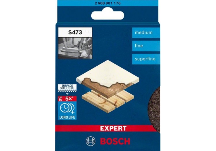 Eponge de ponçage en mousse Expert Flex S473 98 x 120 x 13 mm, M, F, SF 3 pces - 2608901176 - Bosch