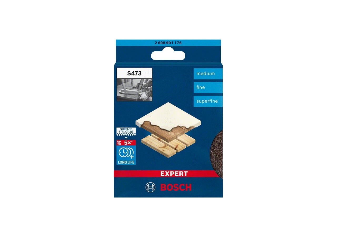 Eponge de ponçage en mousse Expert Flex S473 98 x 120 x 13 mm, M, F, SF 3 pces - 2608901176 - Bosch