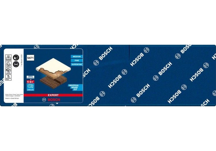 Eponge de ponçage en mousse Expert Standard S471 69 x 97 x 26 mm, Medium - 2608901169 - Bosch