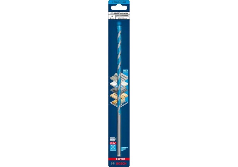Expert MultiConstruction CYL-9 Drill Bit 7 x 200 x 250 mm, d 7 mm - 2608901484 - Bosch Expert MultiConstruction CYL-9 Drill Bit 7 x 200 x 250 mm, d 7 mm - 2608901484 - Bosch