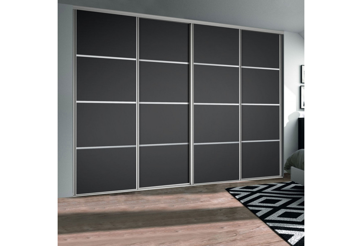 Façade de placard coulissante 4 portes Yam - Kazed : Confort'Mat