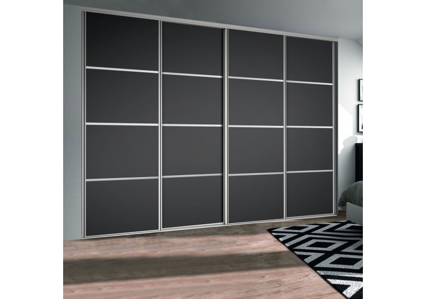 Façade de placard coulissante 4 portes Yam - Kazed : Confort'Mat