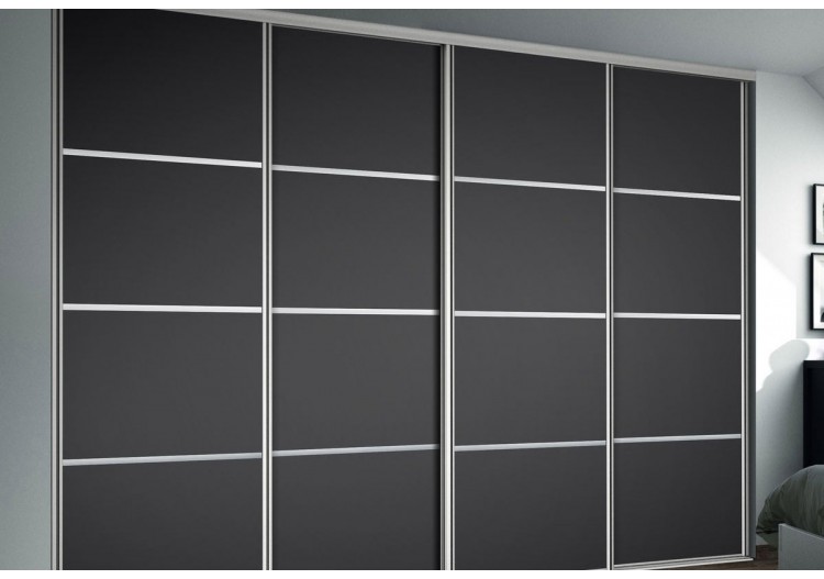 Façade de placard coulissante 4 portes Yam - Kazed : Confort'Mat