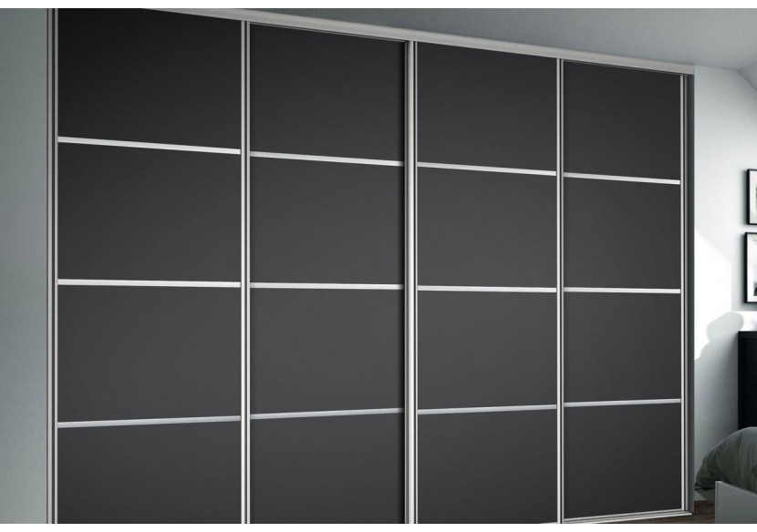 Façade de placard coulissante 4 portes Yam - Kazed : Confort'Mat