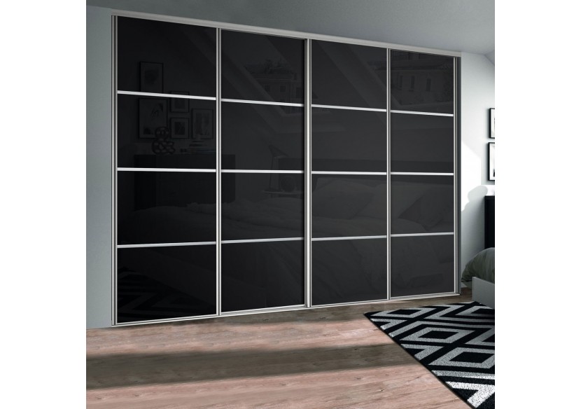 Façade de placard coulissante 4 portes Yam - Kazed : Confort'Mat