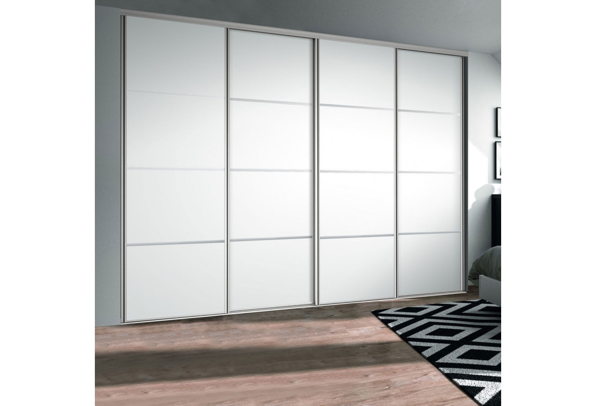 Façade de placard coulissante 4 portes Yam - Kazed : Confort'Mat