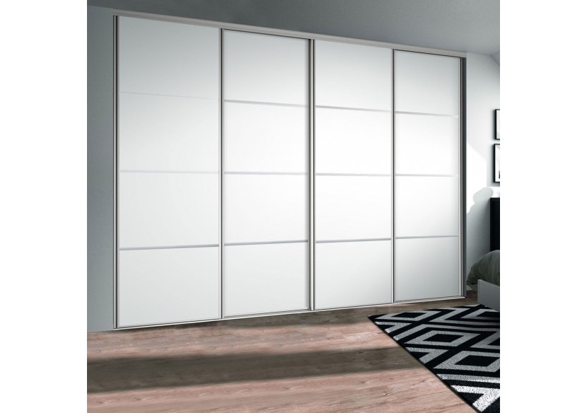 Façade de placard coulissante 4 portes Yam - Kazed : Confort'Mat