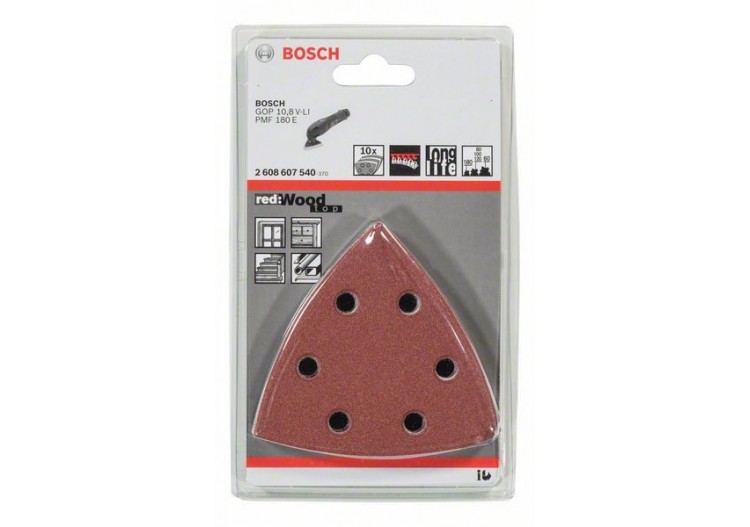 Feuille abrasive C430, pack de 10 93 mm 60 80 120 180 240 - 2608607540 - Bosch