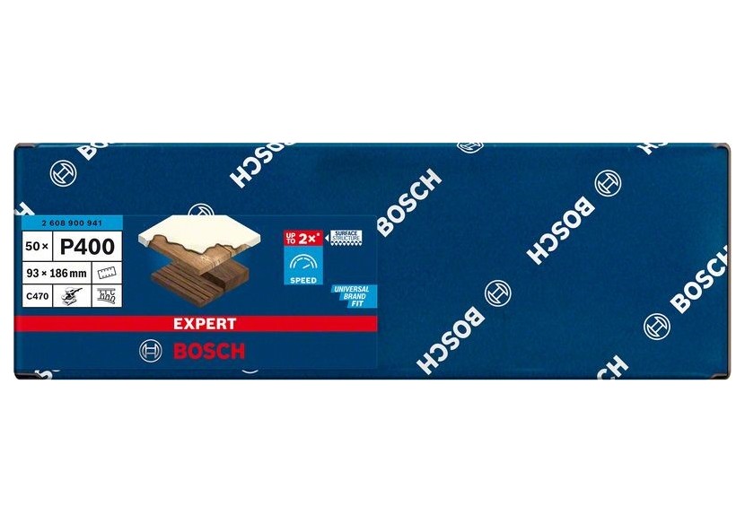 Feuille abrasive Expert C470 pour ponceuses excentriques 93 x 186 mm, G 400 50 pces - 2608900941 - Bosch Feuille abrasive Expert C470 pour ponceuses excentriques 93 x 186 mm, G 400 50 pces - 2608900941 - Bosch