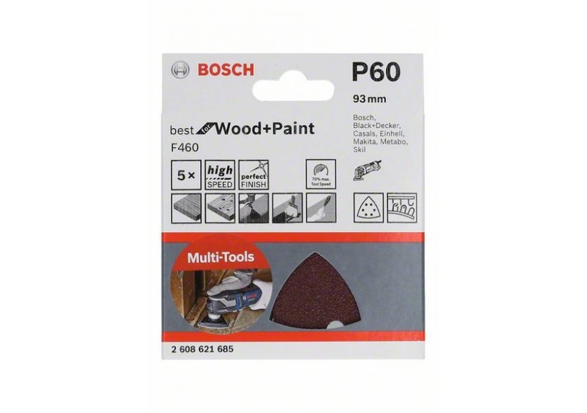 5 ABR DELTA 93MM G60 BFW - 2608621685 - Bosch 5 ABR DELTA 93MM G60 BFW - 2608621685 - Bosch