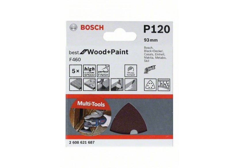 5 ABR DELTA 93MM G180 BFW - 2608621688 - Bosch 5 ABR DELTA 93MM G180 BFW - 2608621688 - Bosch