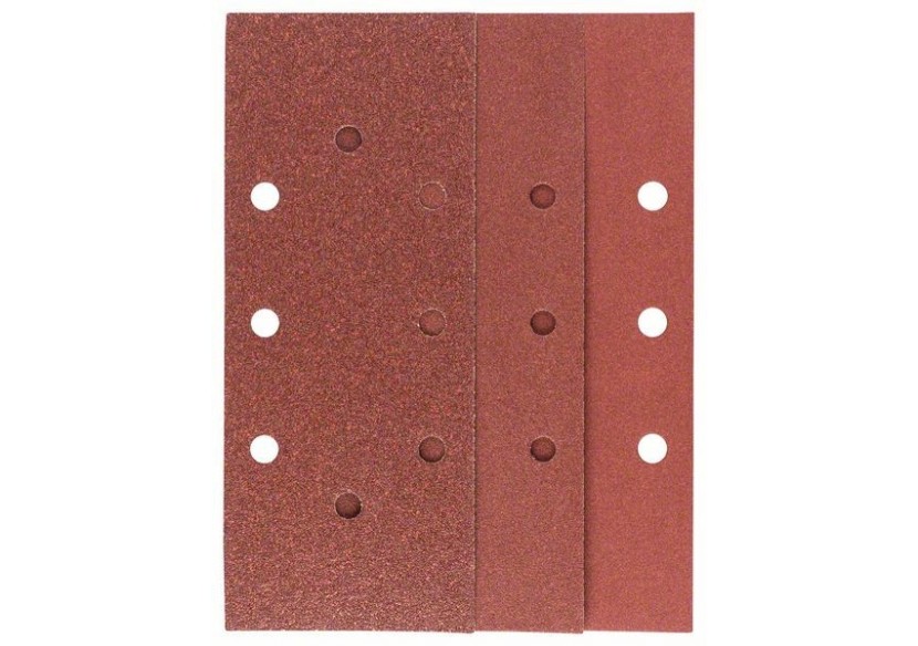 Feuilles abrasives pour ponceuse vibrante, set de 10 pièces G : 60, 120, 180 - 2609256B07 - Bosch