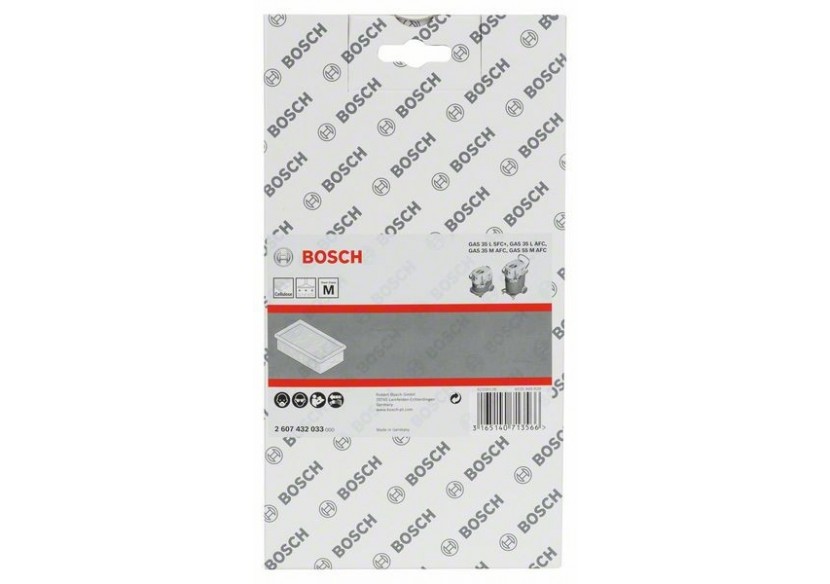 Filtre plissé plat en cellulose pour GAS 35-55 Filtre plissé plat en cellulose - 2607432033 - Bosch Filtre plissé plat en cellulose pour GAS 35-55 Filtre plissé plat en cellulose - 2607432033 - Bosch