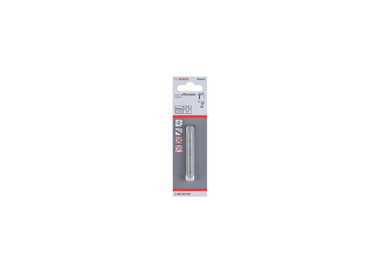 Foret Diamanté for Ceramic 8mm, Longueur 66mm - 2608599050 - Bosch