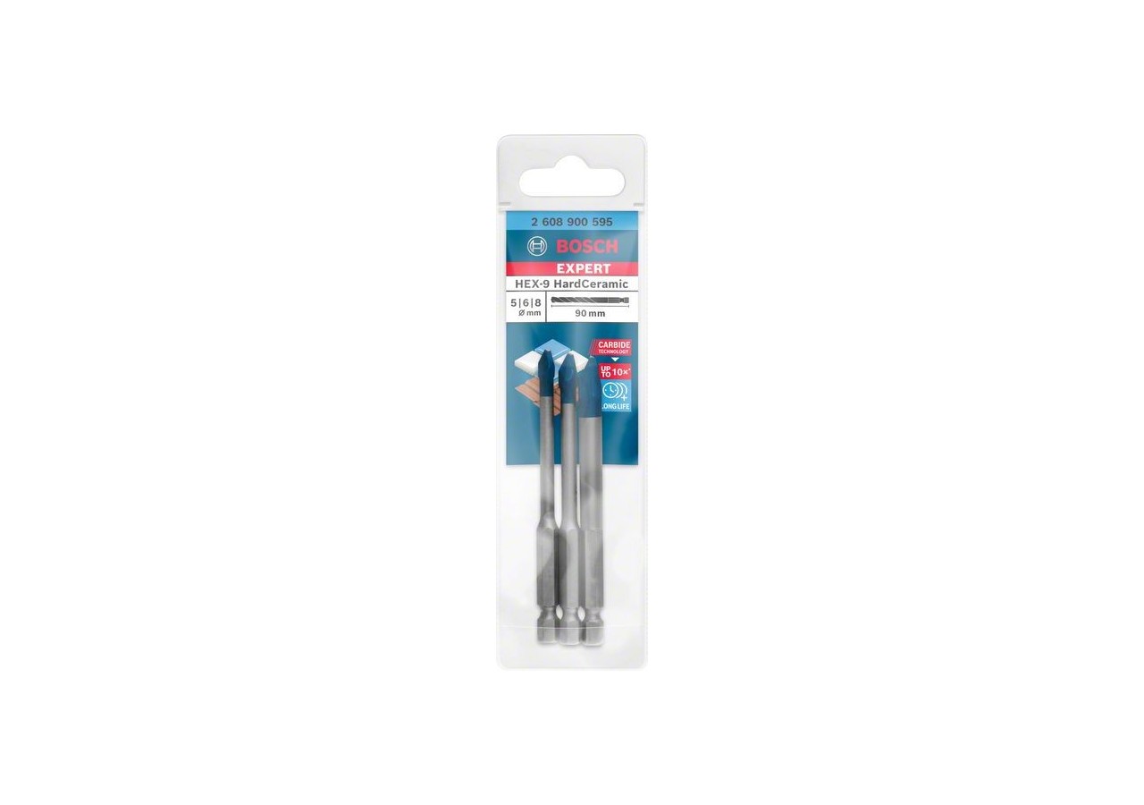 Foret Expert HardCeramic HEX-9 5/6/8 mm 3 pces - 2608900595 - Bosch