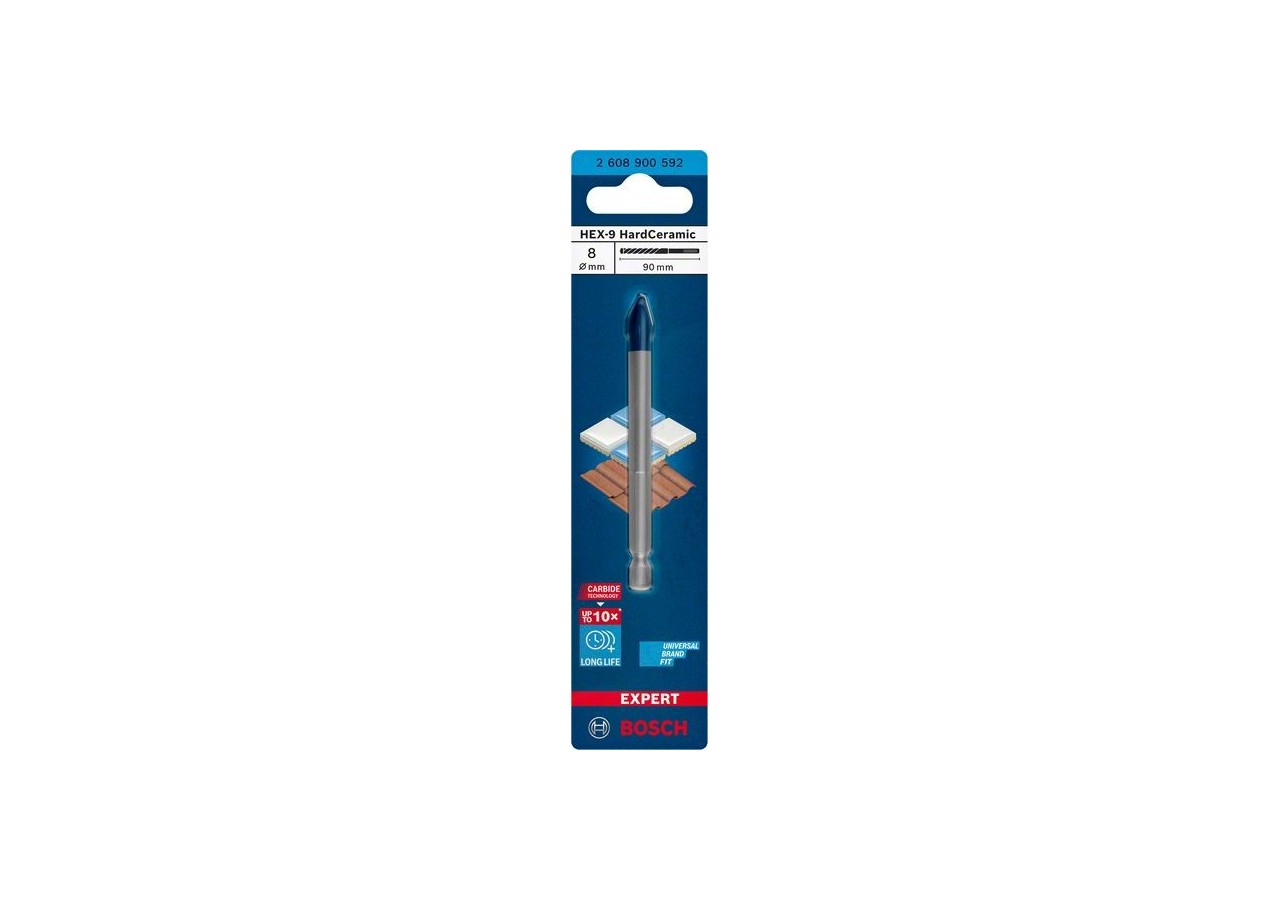 Foret Expert HardCeramic HEX-9 8 x 90 mm - 2608900592 - Bosch