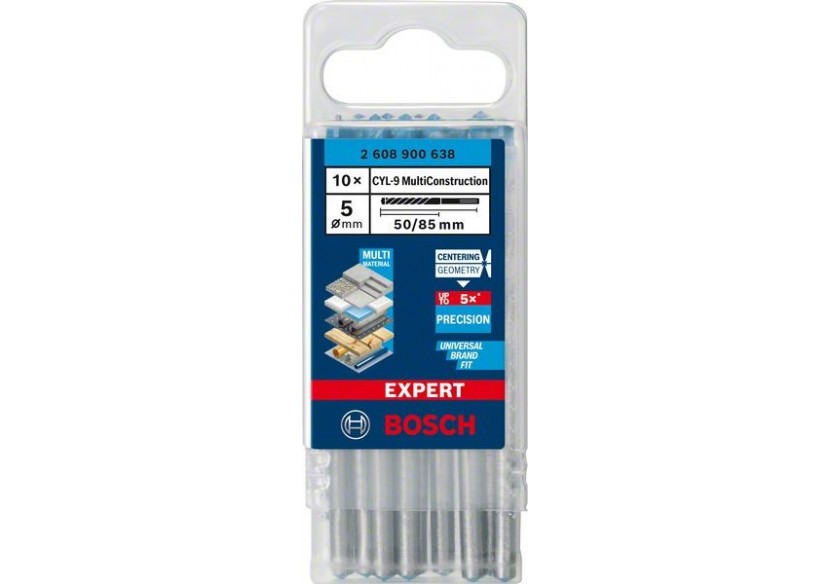 Foret Expert MultiConstruction CYL-9 5 x 50 x 85 mm, d 5 mm - 2608900638 - Bosch