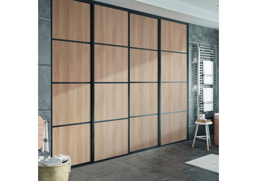 Façade de placard coulissante 4 portes Amazonie - Kazed : Confort'Mat