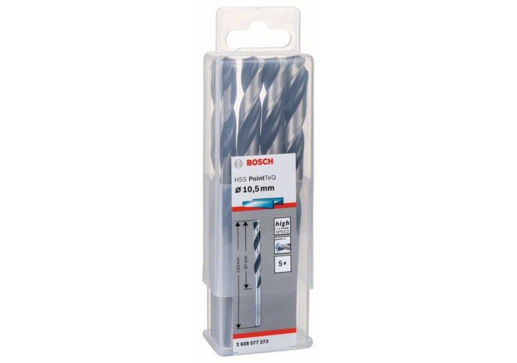 Foret hélicoïdal HSS PointTeQ 10,5 mm - 2608577273 - Bosch