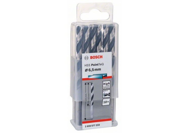 Foret hélicoïdal HSS PointTeQ 6,5 mm - 2608577233 - Bosch