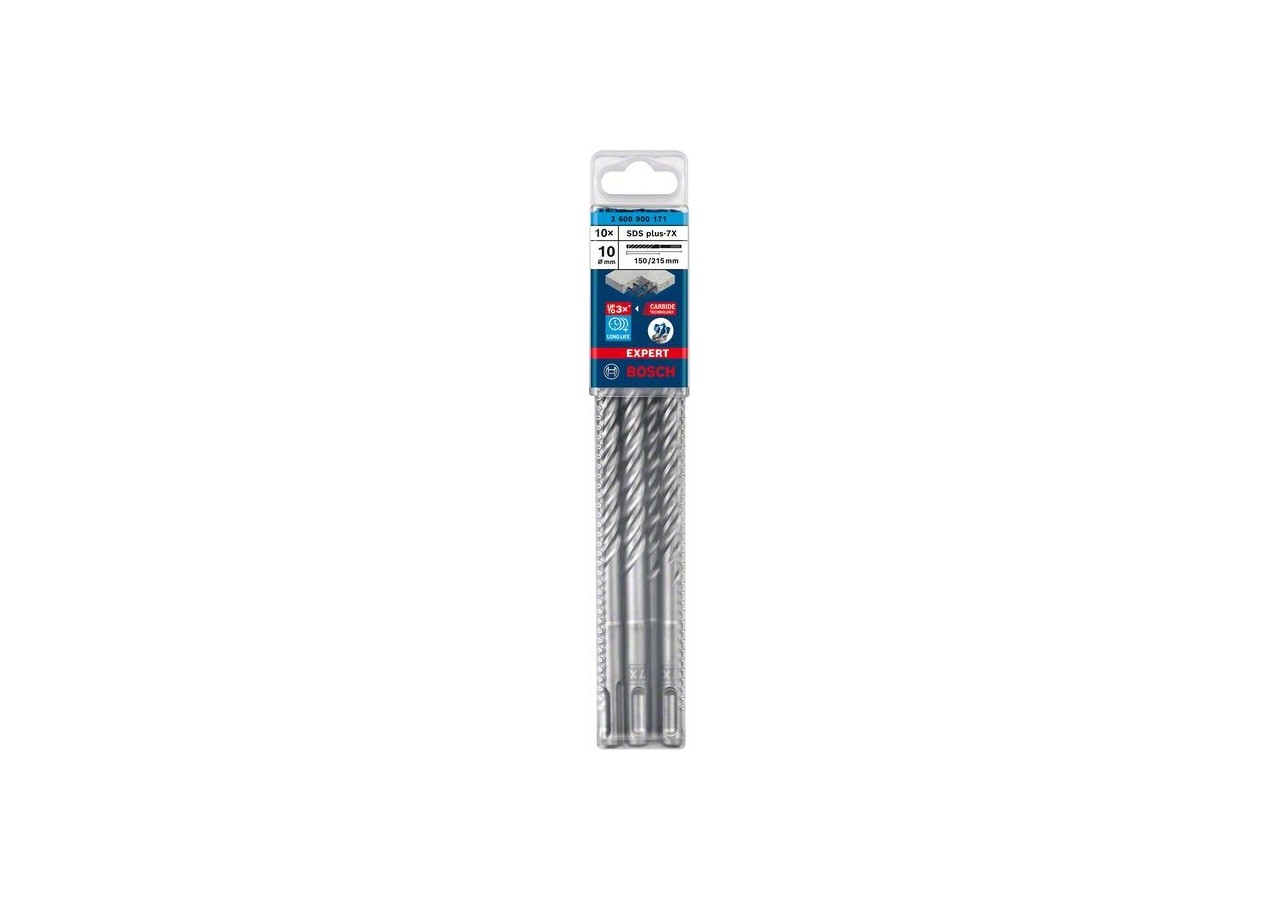 Foret pour perforateur Expert SDS plus-7X 10 x 150 x 215 mm - 2608900171 - Bosch