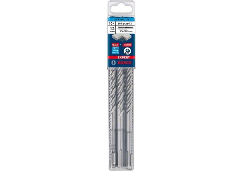 Foret pour perforateur Expert SDS plus-7X 12 x 150 x 215 mm - 2608900174 - Bosch Foret pour perforateur Expert SDS plus-7X 12 x 150 x 215 mm - 2608900174 - Bosch