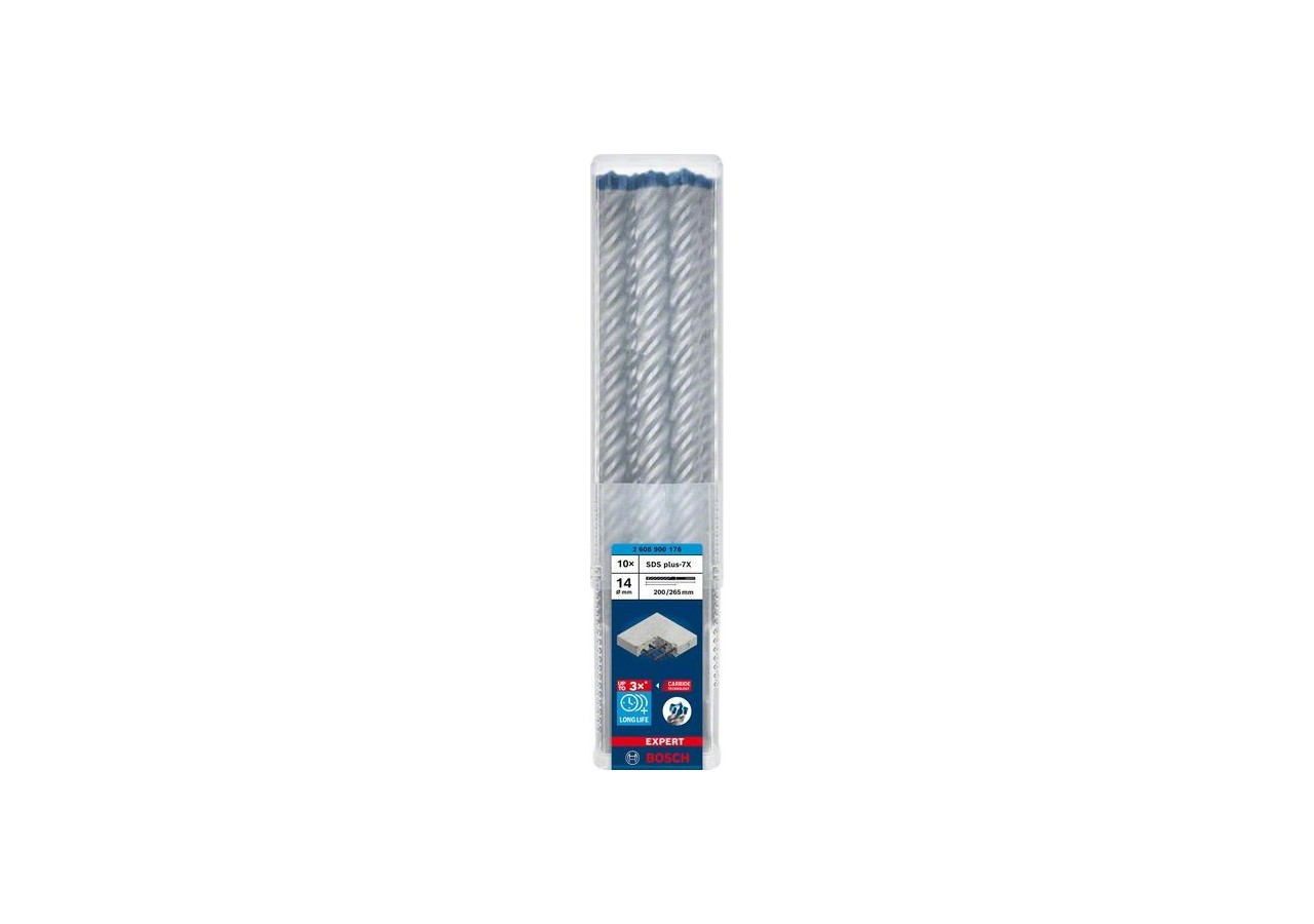 Foret pour perforateur Expert SDS plus-7X 14 x 200 x 265 mm - 2608900176 - Bosch