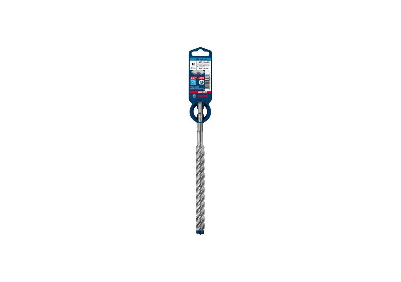 Foret pour perforateur Expert SDS plus-7X 18 x 200 x 250 mm - 2608900138 - Bosch