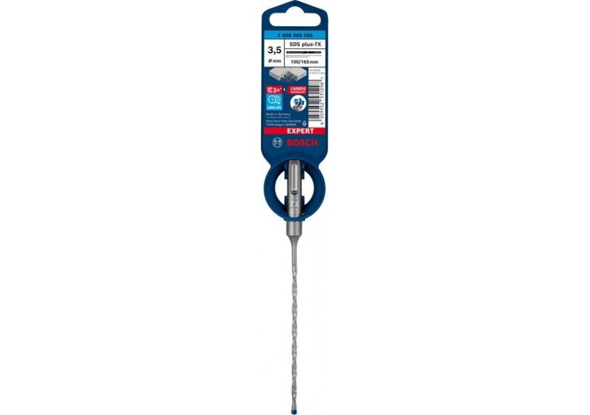 Foret pour perforateur Expert SDS plus-7X 3,5 x 100 x 165 mm - 2608900056 - Bosch Foret pour perforateur Expert SDS plus-7X 3,5 x 100 x 165 mm - 2608900056 - Bosch