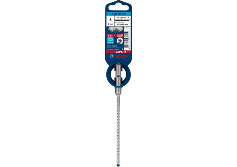 Foret pour perforateur Expert SDS plus-7X 5 x 100 x 165 mm - 2608900060 - Bosch Foret pour perforateur Expert SDS plus-7X 5 x 100 x 165 mm - 2608900060 - Bosch