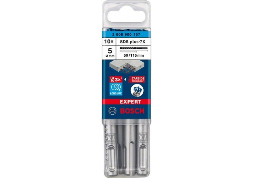 Foret pour perforateur Expert SDS plus-7X 5 x 50 x 115 mm - 2608900157 - Bosch
