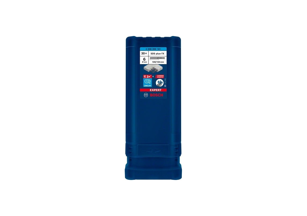 Foret pour perforateur Expert SDS plus-7X 6 x 100 x 165 mm - 2608900181 - Bosch