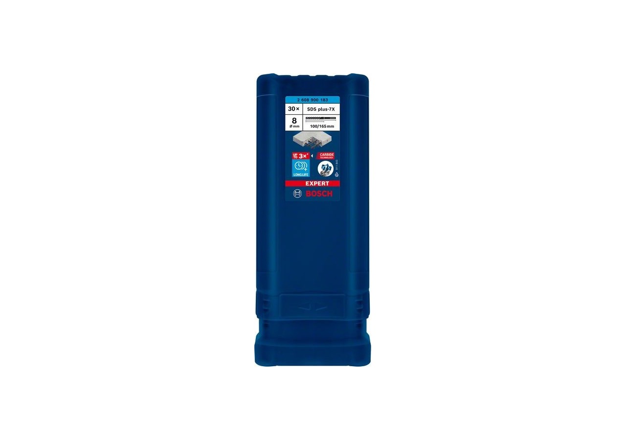 Foret pour perforateur Expert SDS plus-7X 8 x 100 x 165 mm - 2608900183 - Bosch