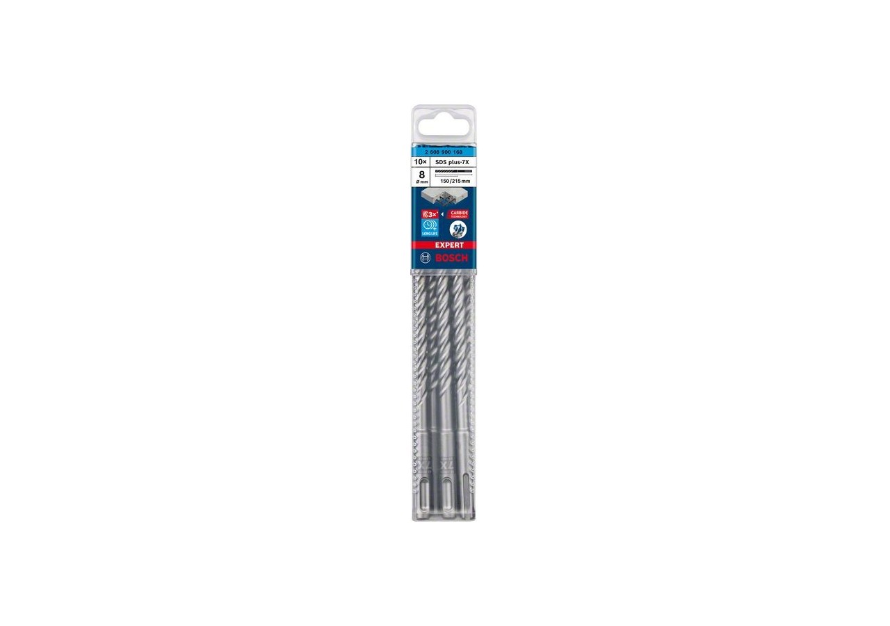 Foret pour perforateur Expert SDS plus-7X 8 x 150 x 215 mm - 2608900168 - Bosch